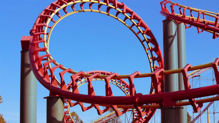 The Unsettling Spectacle of a Roller Coaster Stuck Upside Down: Thrills Turned Chills